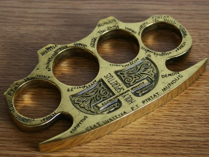 Holy Spiritus Constantine Brass Knuckle Paper Weight