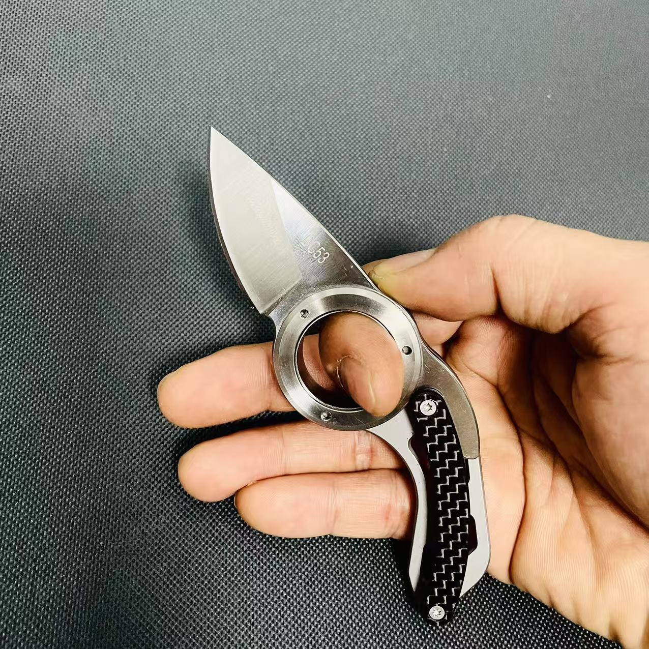 Ring Mini Self-Defense Mechanical Folding Knife