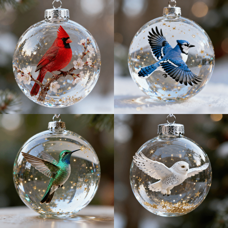 🎁TikTok Last Day Sale - 70% OFF🐦Nature’s Birds Crystal Glass Ornament Set