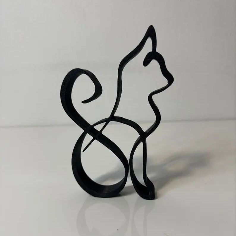 Cat Minimalistic Sculpture