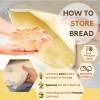 🍂TikTok Fall Sale🍞Wide Zipper Access Cotton & Beeswax Bread Bags for Sourdough✨