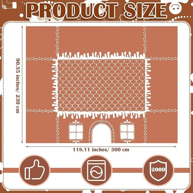🎄Early Christmas 50% OFF - 🎅Gingerbread House Christmas Tablecloth