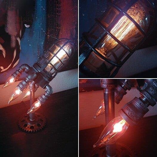 🔥LAST DAY 49% OFF🔥Buy 2 FREE SHIPPING - Steampunk Rocket Lamp