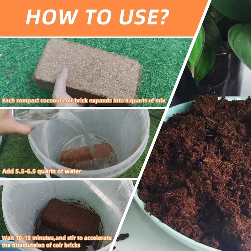 🎁TikTok Last Day Sale - 70% OFF🔥Premium Organic Coconut Coir Bricks for Plants(Collected from Pacific island countries)🥥