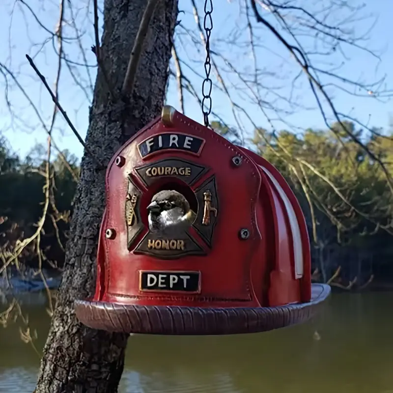 Firefighter-Themed Birdhouse