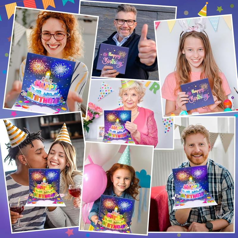Birthday Pop-Up Card with Candle & Music