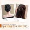 🍂TikTok Fall Sale — Last Day 70% OFF🎉Sparkling Elegant Black Bow Hair Clip for Updos