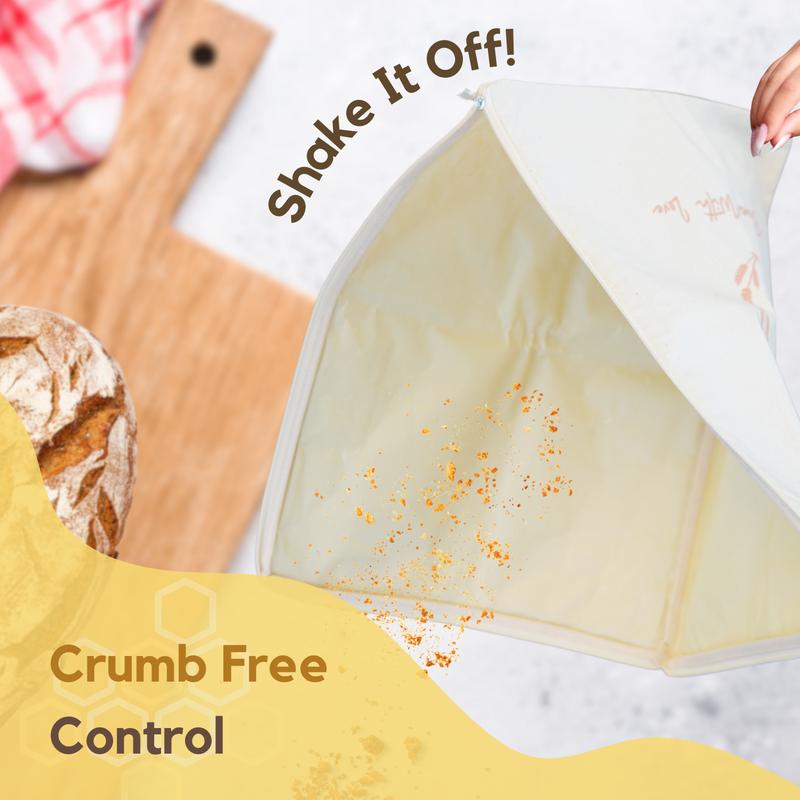 🍂TikTok Fall Sale🍞Wide Zipper Access Cotton & Beeswax Bread Bags for Sourdough✨