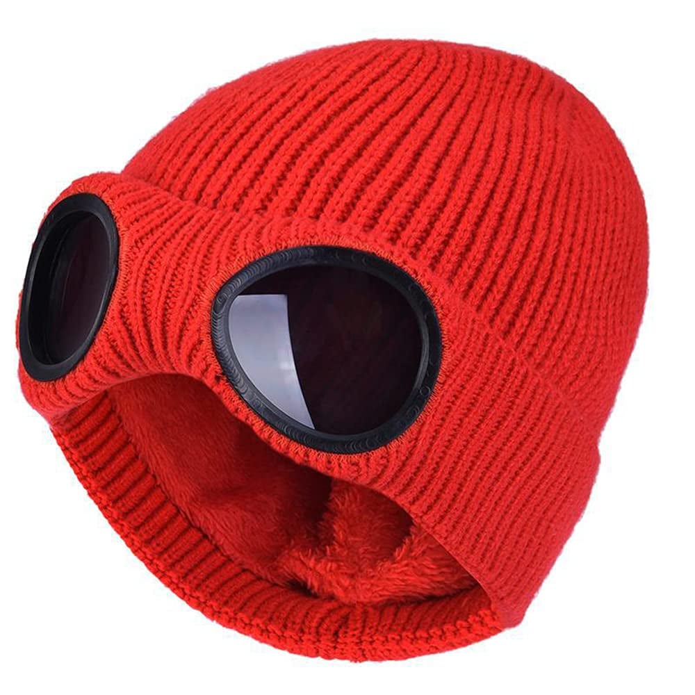 💥LAST DAY SALE 50% OFF💥Unisex Goggle Knitted Beanie Hat