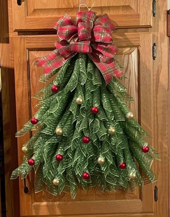 🎄🎅Christmas Presale - 49%Handmade Christmas Tree Wreath for Front Door