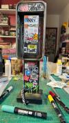 Miniature American Payphone in 1:12 Scale For Action Figure Displays / Toy Photography