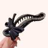 🍂TikTok Fall Sale — Last Day 70% OFF🎉Sparkling Elegant Black Bow Hair Clip for Updos