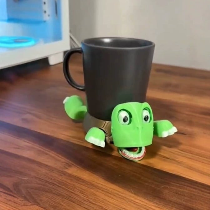 🔥HOT SALE 49 Prozent - Schildkröte mit offenen Augen Lustiger Tee-Untersetzer