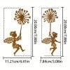 🔥 July 4th Sale – 50% OFF! Minimalist Metal Wall Art – Honeycomb Silhouette with Girl Holding Dandelion | Whimsical Iron Decor for Bedroom & Home