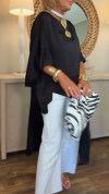 Women's Round Neck Irregular Satin Casual Long Top