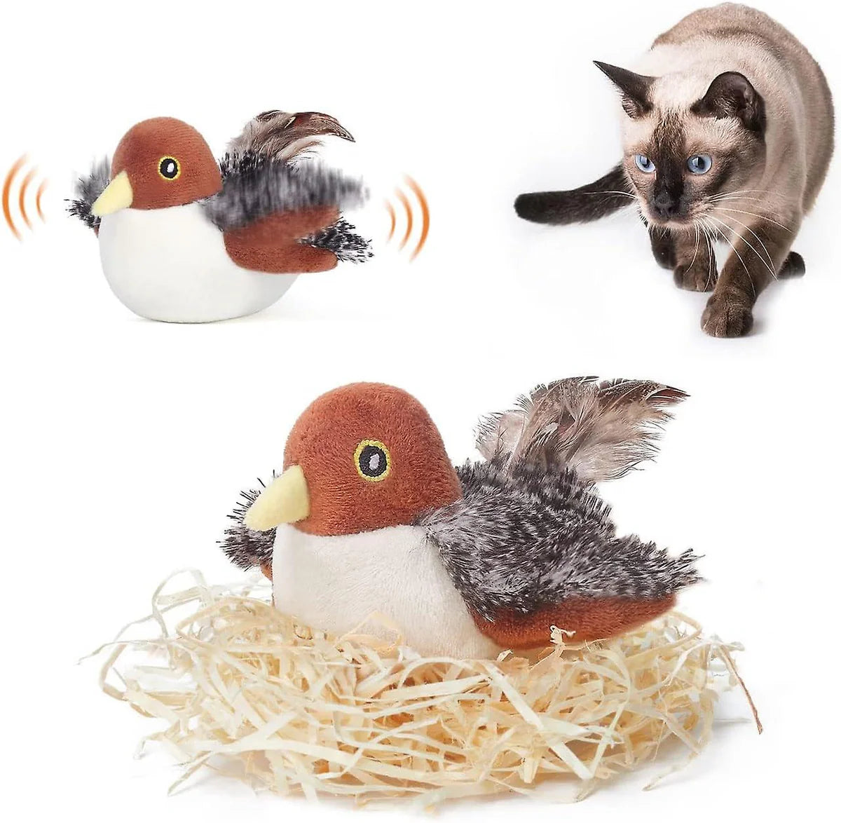 (🔥Last Day Promotions - 49% OFF) 😻Interactive Flying Bird Cat Toy 🐾