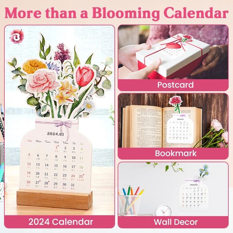 (🎄EARLY CHRISTMAS SALE - 50% OFF) 🎁BloomyLog - 2024 Bloomy Flower Calendar