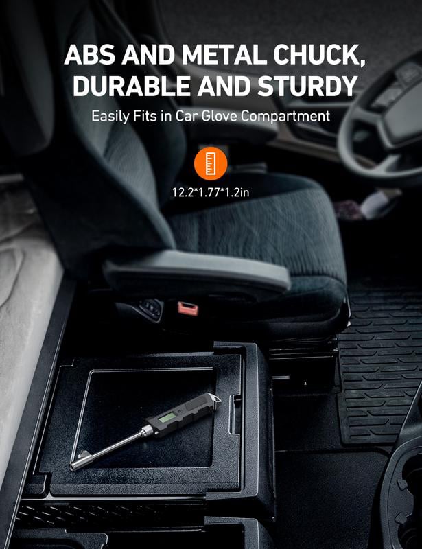 🎁TikTok Last Day Sale - 70% OFF🔥Digital Tire Pressure Gauge 230 PSI Heavy Duty Dual Head Stainless Steel Made for Truck and RV with Backlit LCD and Flashlight Car Accessories