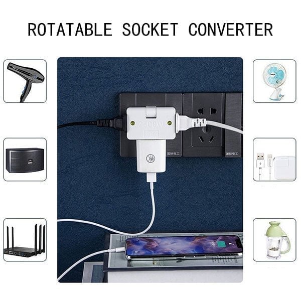 🔥This Week's Special Offer 49% OFF -3 Way Rotatable Socket Converter