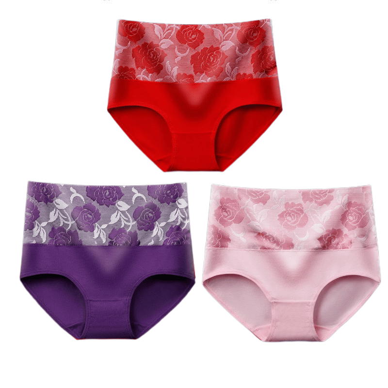 ✨Letzter Tag Kaufe 1 und erhalte 3 Packungen (JE NUR 6,33 €)🔥Damen-Slip mit hoher Taille und Bauchkontrolle aus reiner Baumwolle in Übergröße
