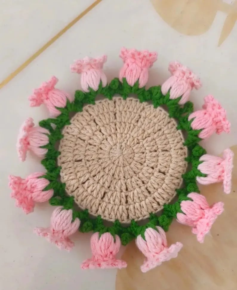🌹100% Handmade Rose Coaster and Flower Basket Crochet