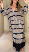Women's V-neck Striped Print Casual Dress