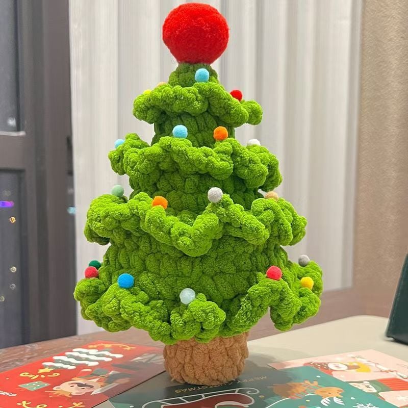 🎄TikTok Christmas Sale -70% OFF✨Handmade Crochet Christmas Tree – DIY Kit & Finished Piece