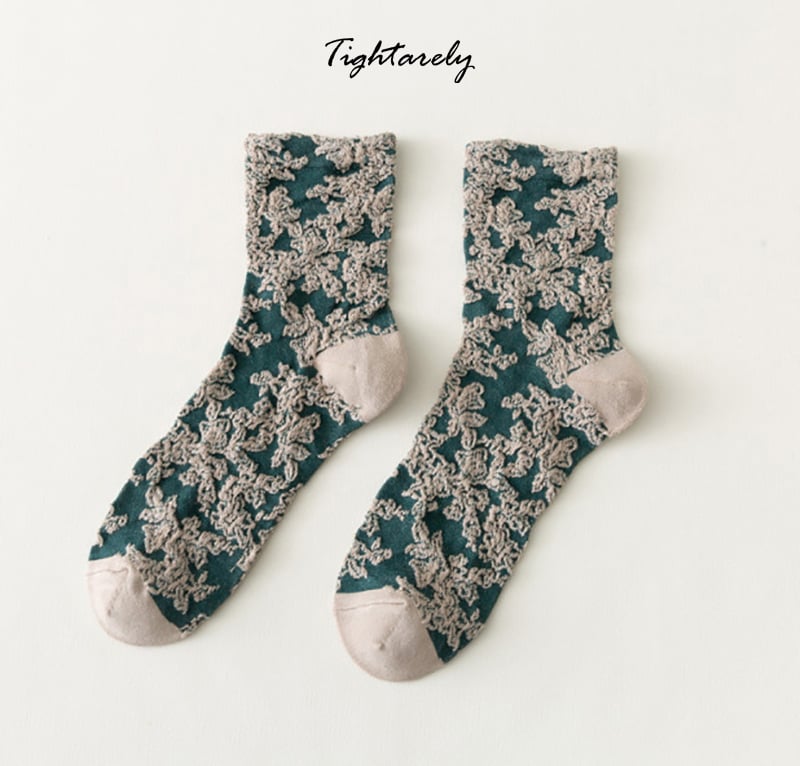 Vintage Embroidered Floral Women Socks(🎁New Year Sale)-E*