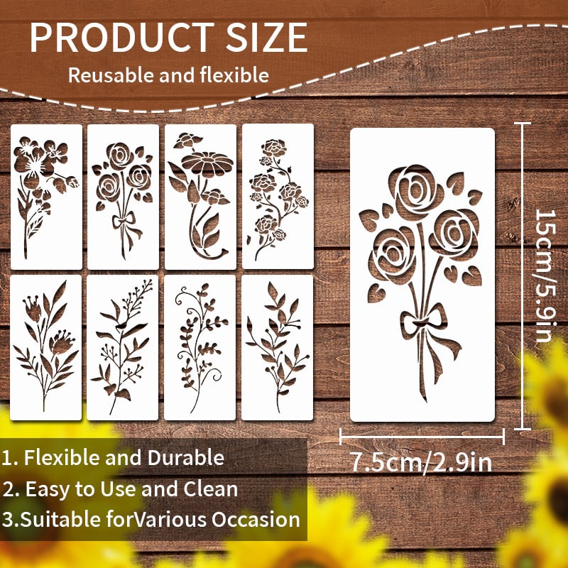 💥LAST DAY SALE 50% OFF💥DIY Floral Stencil Kits