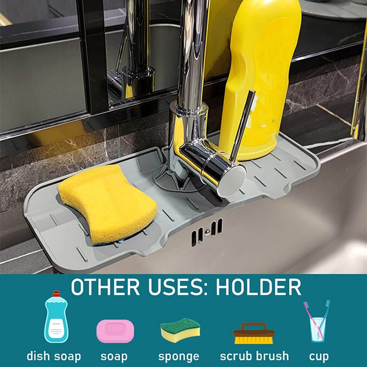 (Early Mother's Day Sale- SAVE 48% OFF)Silicone Faucet Handle Drip Catcher Tray(BUY 2 GET FREE SHIPPING)