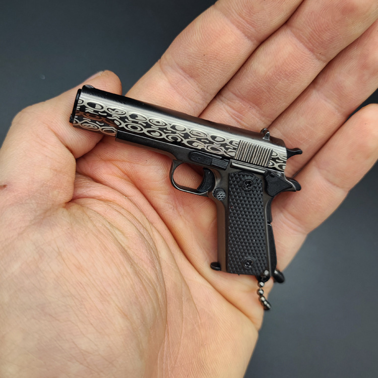 1:3 Colt Malay pattern gun color M1911 metal gun model