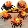 💥LAST DAY SALE 50% OFF💥Halloween LED Candle Lamp with Creepy Spider Decor