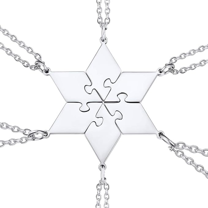 (🔥Last Day Promotion 50% OFF) Star Puzzle Friendship & Family Necklace - Buy 2 Get Extra 10% OFF & Free Shipping