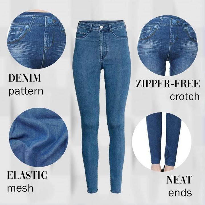 🔥LAST DAY 50% OFF🔥Margot Perfect Stretch Skinny Fit Pull-On Push-Up Plus-Size Denim Jeans Leggings - BUY 2 FREE SHIPPING