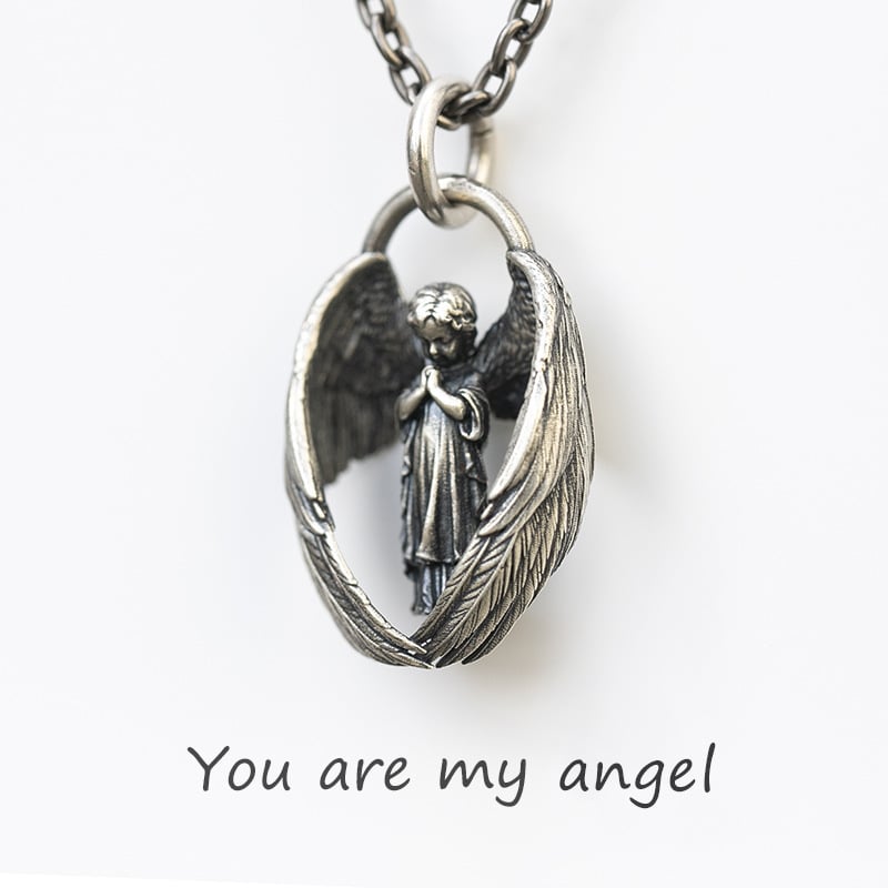 (🎄Early Christmas Sale - 50% OFF) 💖Praying Angel Pendant Necklace - You are my angel❤️