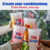 3-Compartment Drink Cup with Lid and Straw