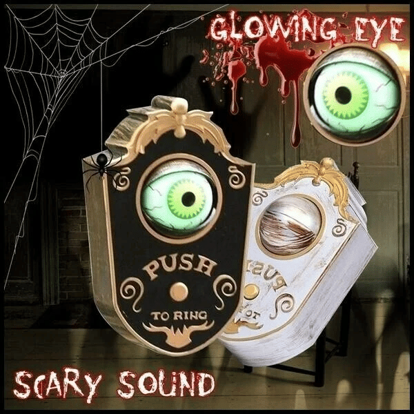 🎃Free shipping for 2 items, half price for the 3rd item-👁️3D ONE-EYED LIGHTUP EYEBALL DOOR BELL DECORATION🕷️