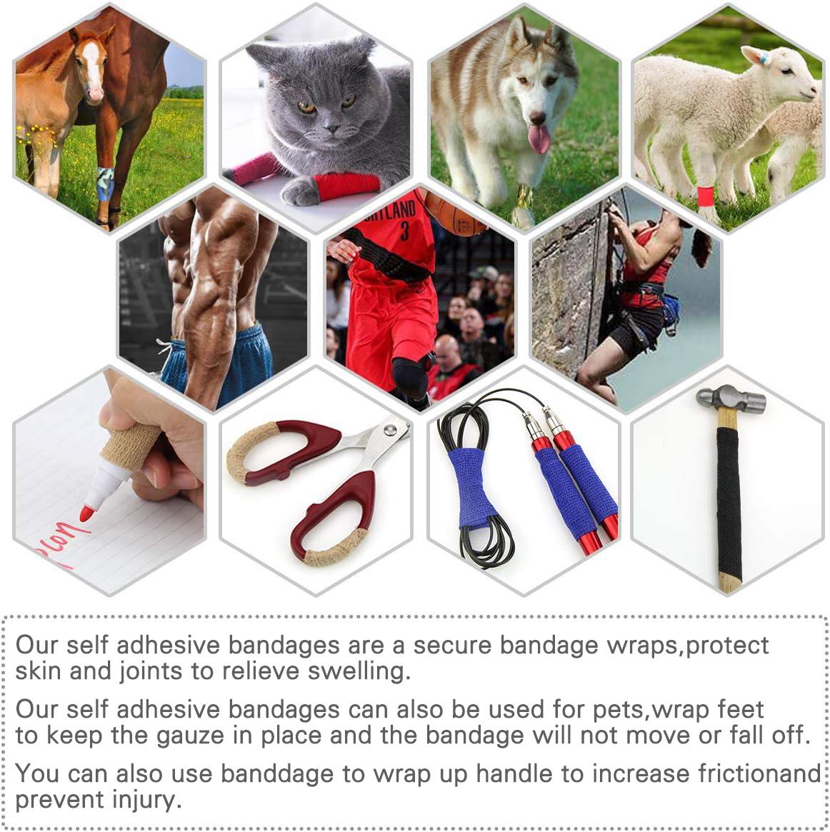 🎄Christmas Hot Sale - 49% OFF, Antifreeze And Antifouling Self-Adhesive Pet Bandage Shoes(177.7inch) - Buy 6 Get Extra 20% Off