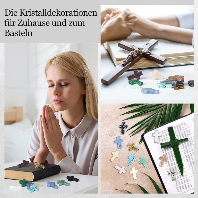🎁LETZTER TAG 49 % RABATT✝️Handgefertigte Kreuze aus natürlichem Kristall