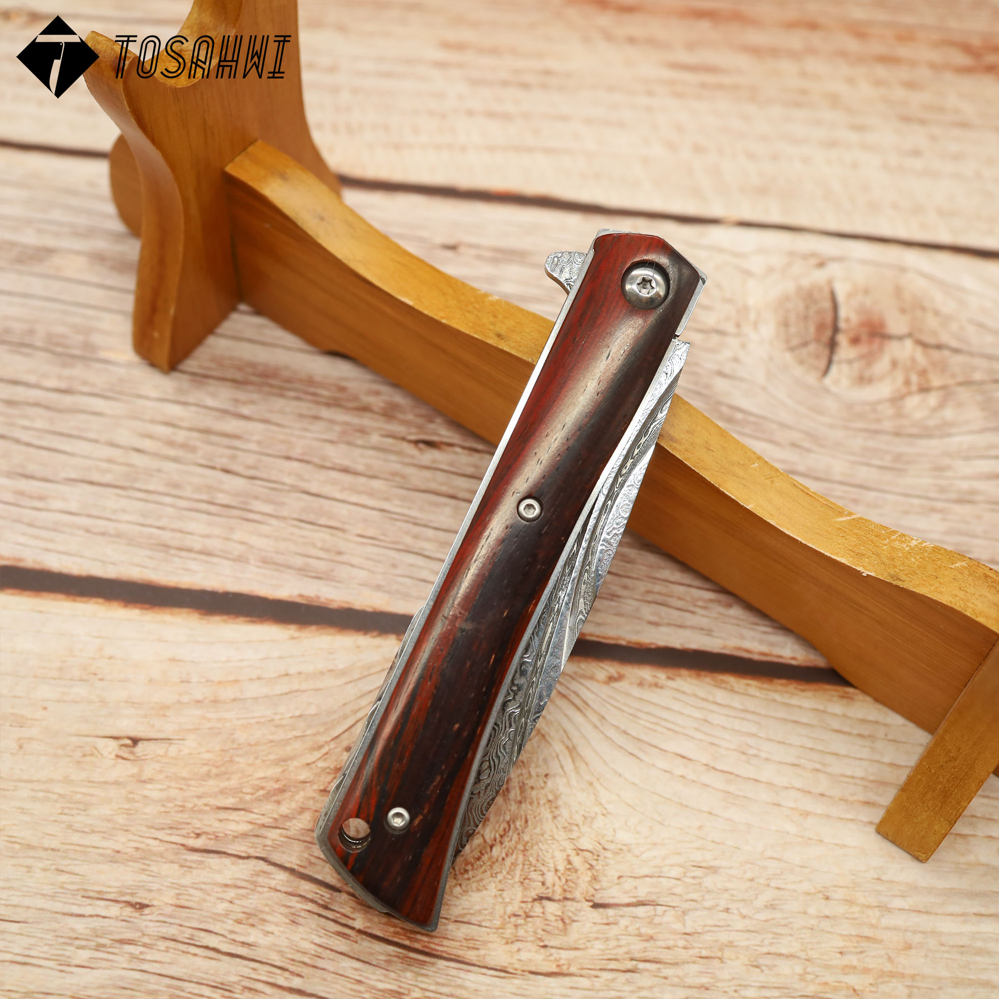 TOSAHWI HANDMADE Sandalwood Handle Folding Blades-69547