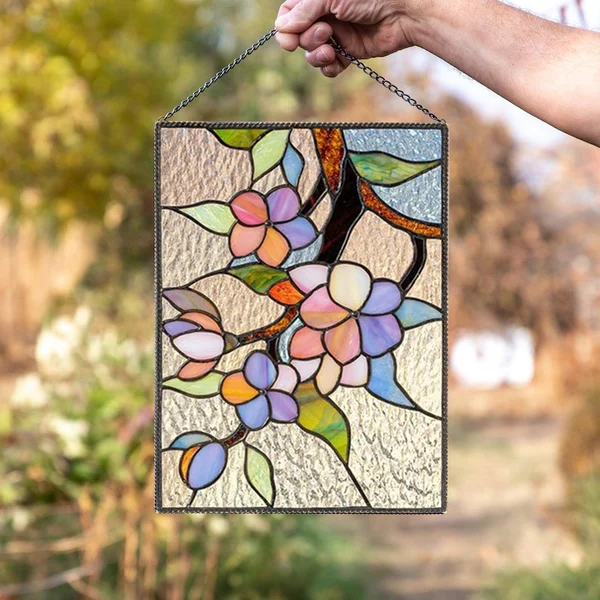 🎉Cardinal Stained Glass Window Panel