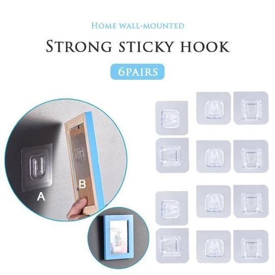 (🎄Christmas Promotion--48%OFF)Double-sided Adhesive Wall Hooks(Buy 2 get 1 Free)