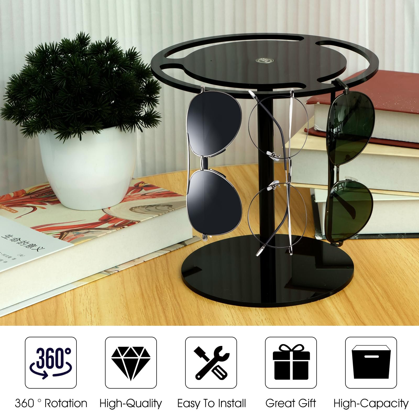 💥LAST DAY SALE 50% OFF💥360 Degree Rotating Sunglasses Stand⚡BUY 2 FREE SHIPPING