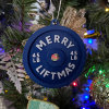 Funny 45 LB plate Christmas Ornament