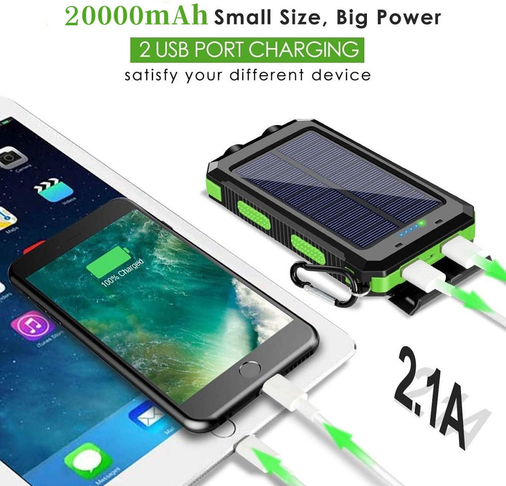 💥LAST DAY SALE 50% OFF💥Waterproof Solar Power Bank⚡BUY 2 FREE SHIPPING