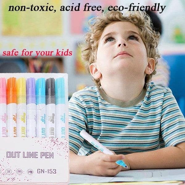 (🎄Early Christmas Sale-49% OFF) Double Line Outline Pen-Buy 2 Get Extra 10% OFF