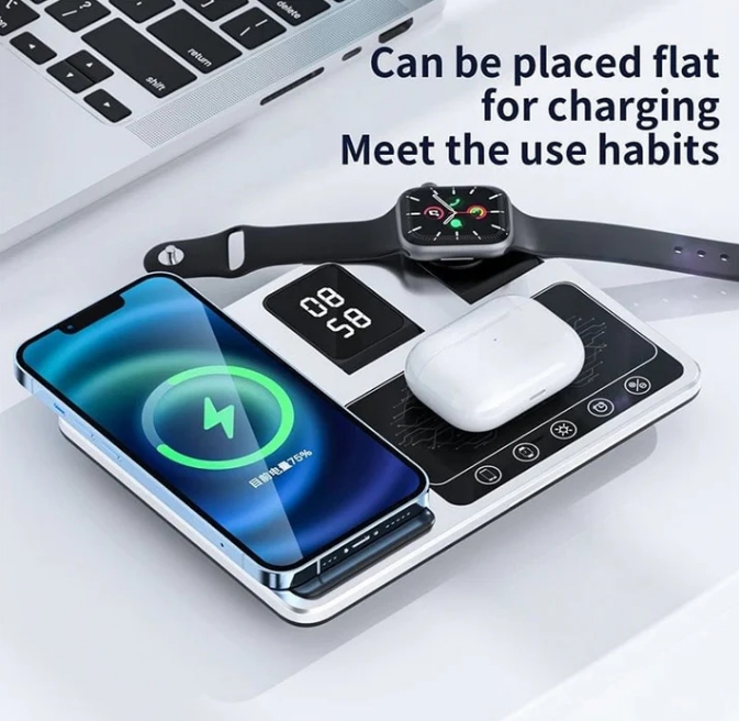 Neue Generation des schnellen Smart Touch 4 in 1 Wireless Charger für iPhone, Apple Watch und AirPods