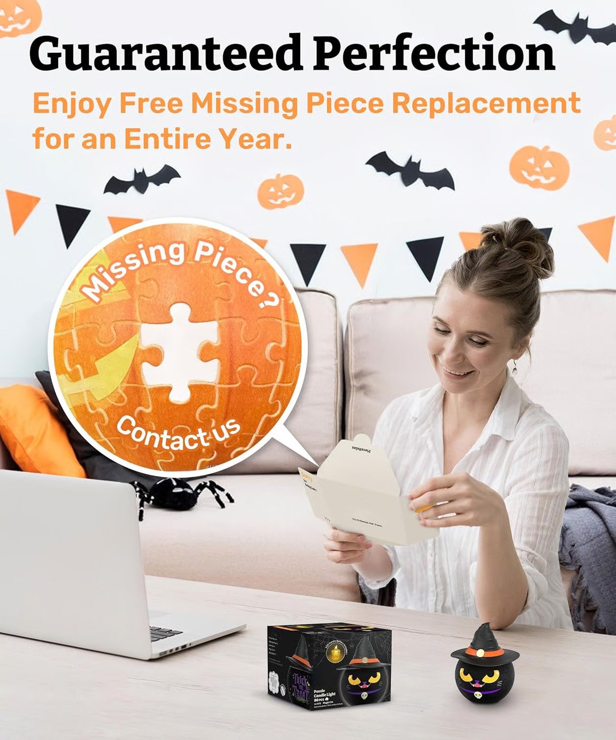 🎁TikTok Last Day Sale - 70% OFF🔥🎃LED Jack O’ Lantern Decor with Flameless Tea Lights✨BEGINNER’S 3D PUZZLE TRIUMPH