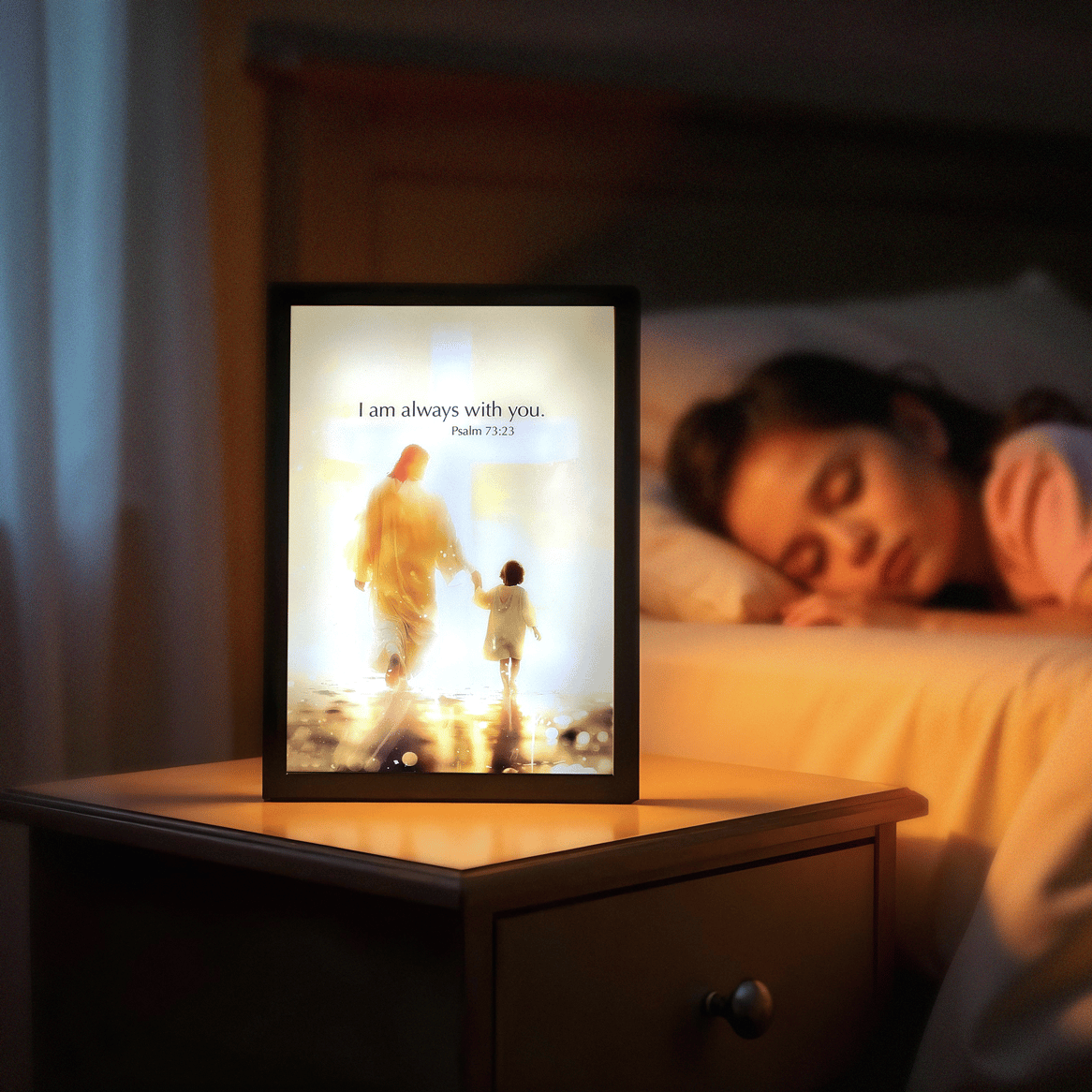 🔥Last 4 hours Sale: Save 60%- ✝🙏He Is With Me -- The Jesus Lamp