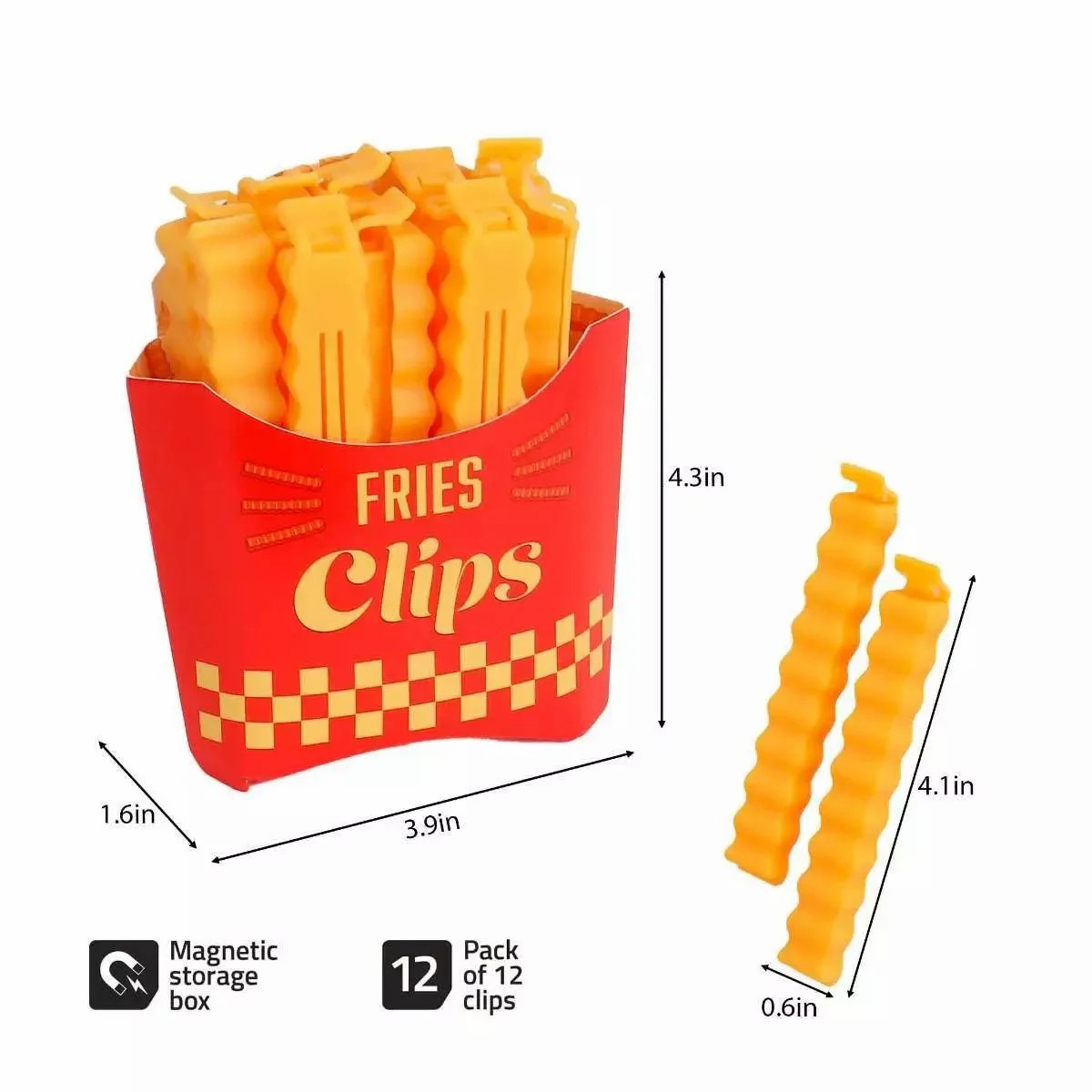 Last Day 49% OFF🔥12pcs Fridge Magnetic Food Bag Clips